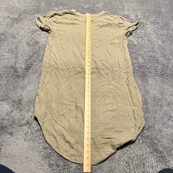 Anthropologie Cloth & Stone Short Sleeve T Shirt Dress Medium V Neck Beige - Picture 6 of 8